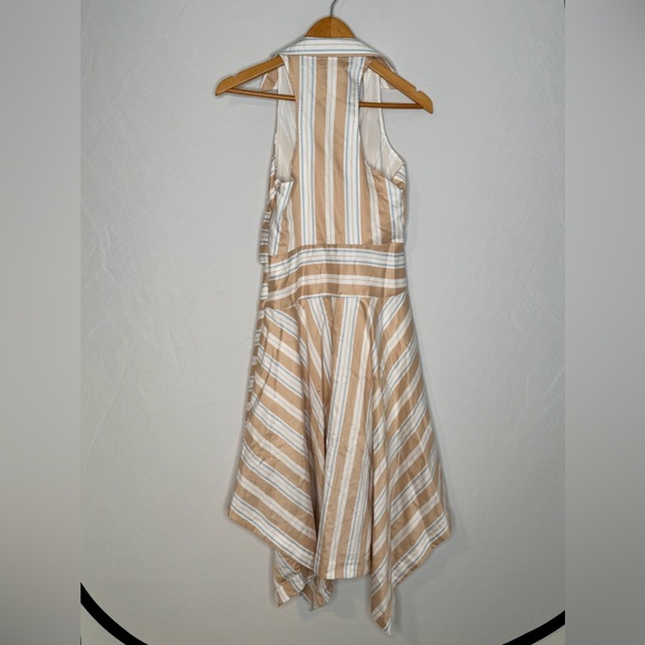 NWT! Maeve by Anthropologie Striped Handkerchief Wrap Shirt Midi Dress. Size 2. - Picture 11 of 14